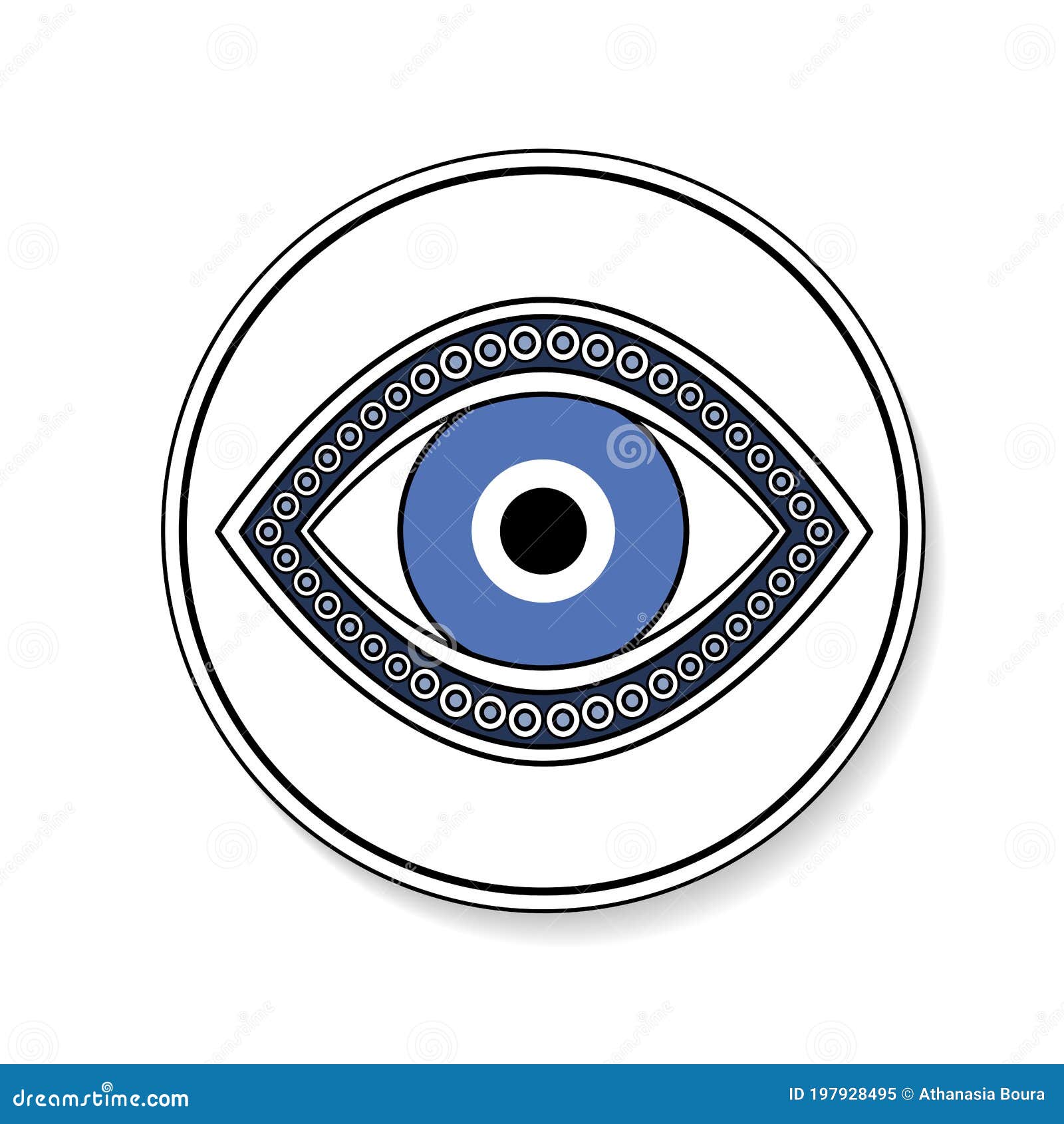 Talisman D'oeil Bleu, Protection Contre L'icône Isolée De Mauvais