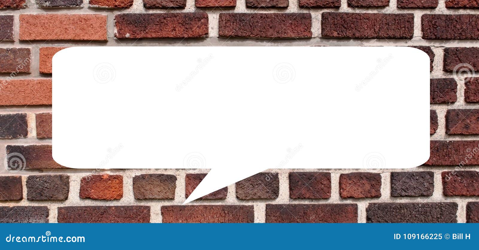 A Talk Bubble on a Brick Wall Stock Illustration Illustration of message, copyspace 109166225