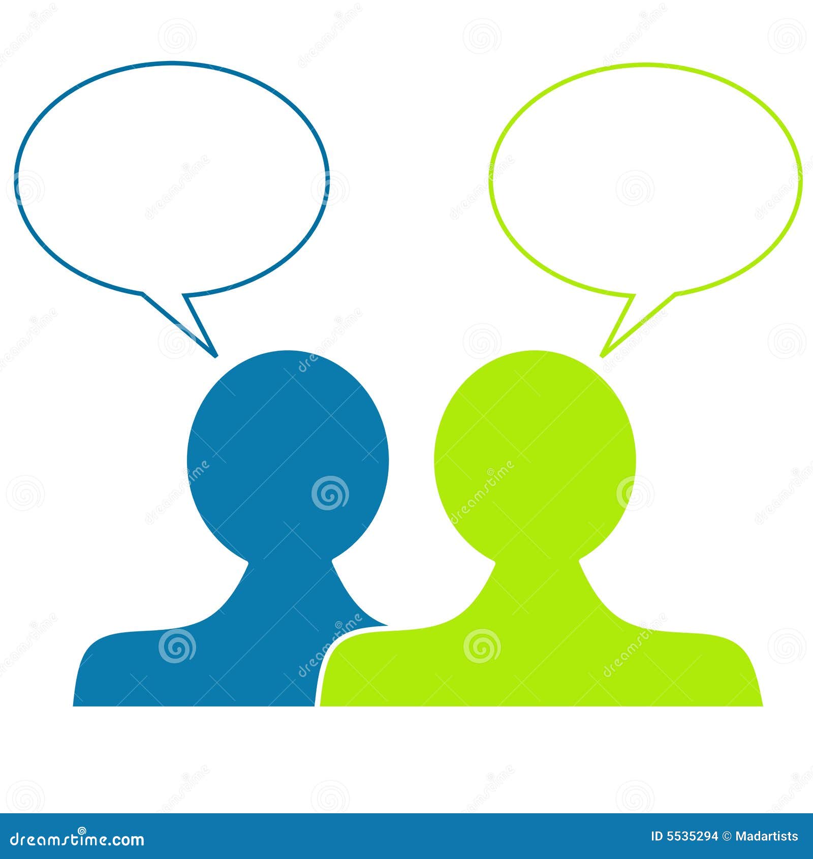 Talk Bubble Heads stock illustration. Illustration of cartoon 5535294