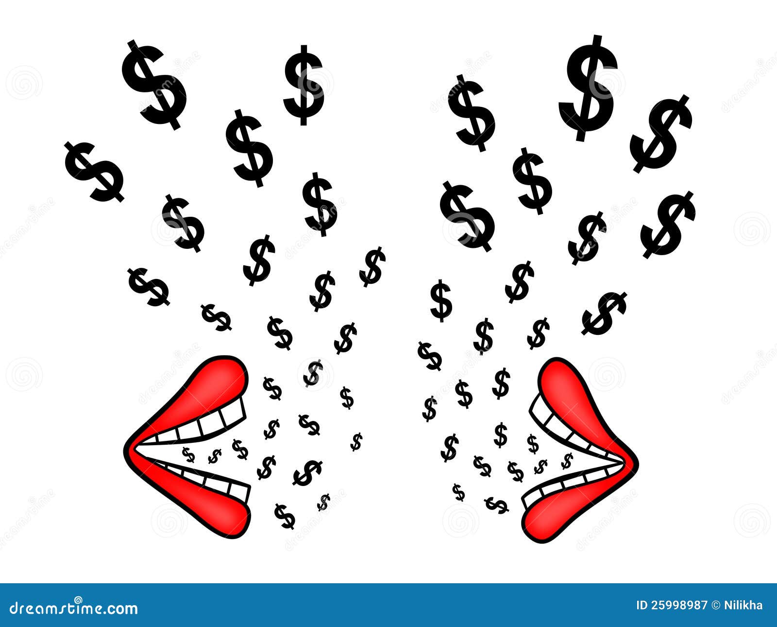 A talk about money stock illustration. Illustration of communication 25998987