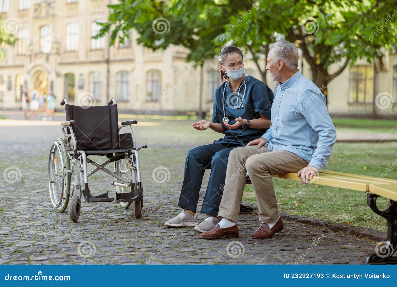 Aged face sitting