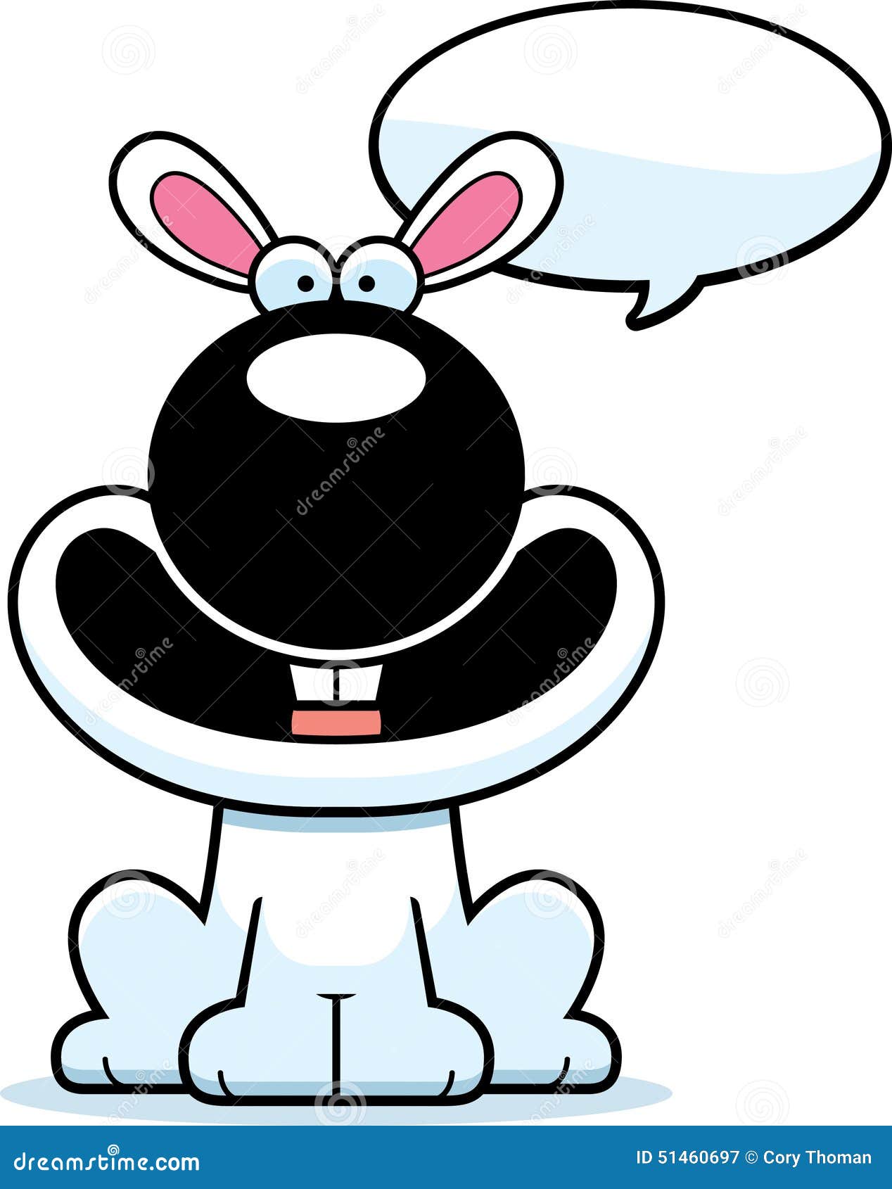 Talking Cartoon Rabbit. A cartoon illustration of a rabbit talking.