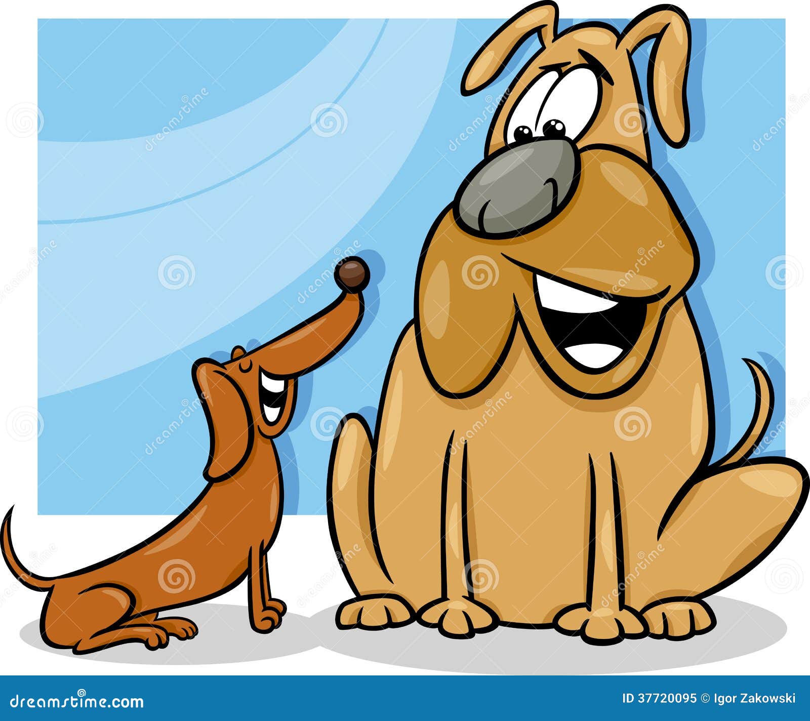 Talking Dogs Cartoon Illustration Stock Vector Illustration of