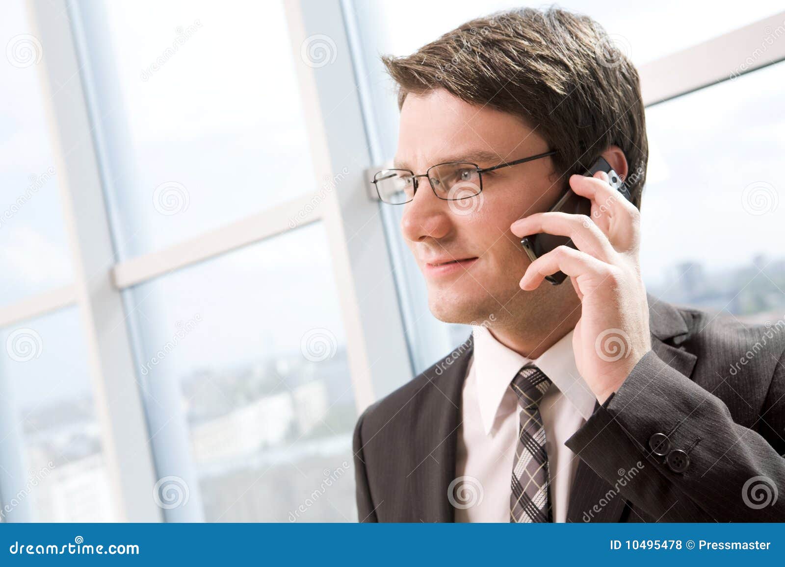 Talking man stock photo. Image of handsome, eyeglasses - 10495478