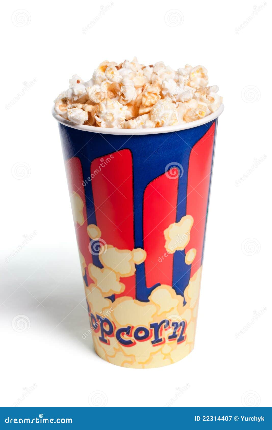 Tall bowl with popcorn stock image. Image of kernel, eating 22314407