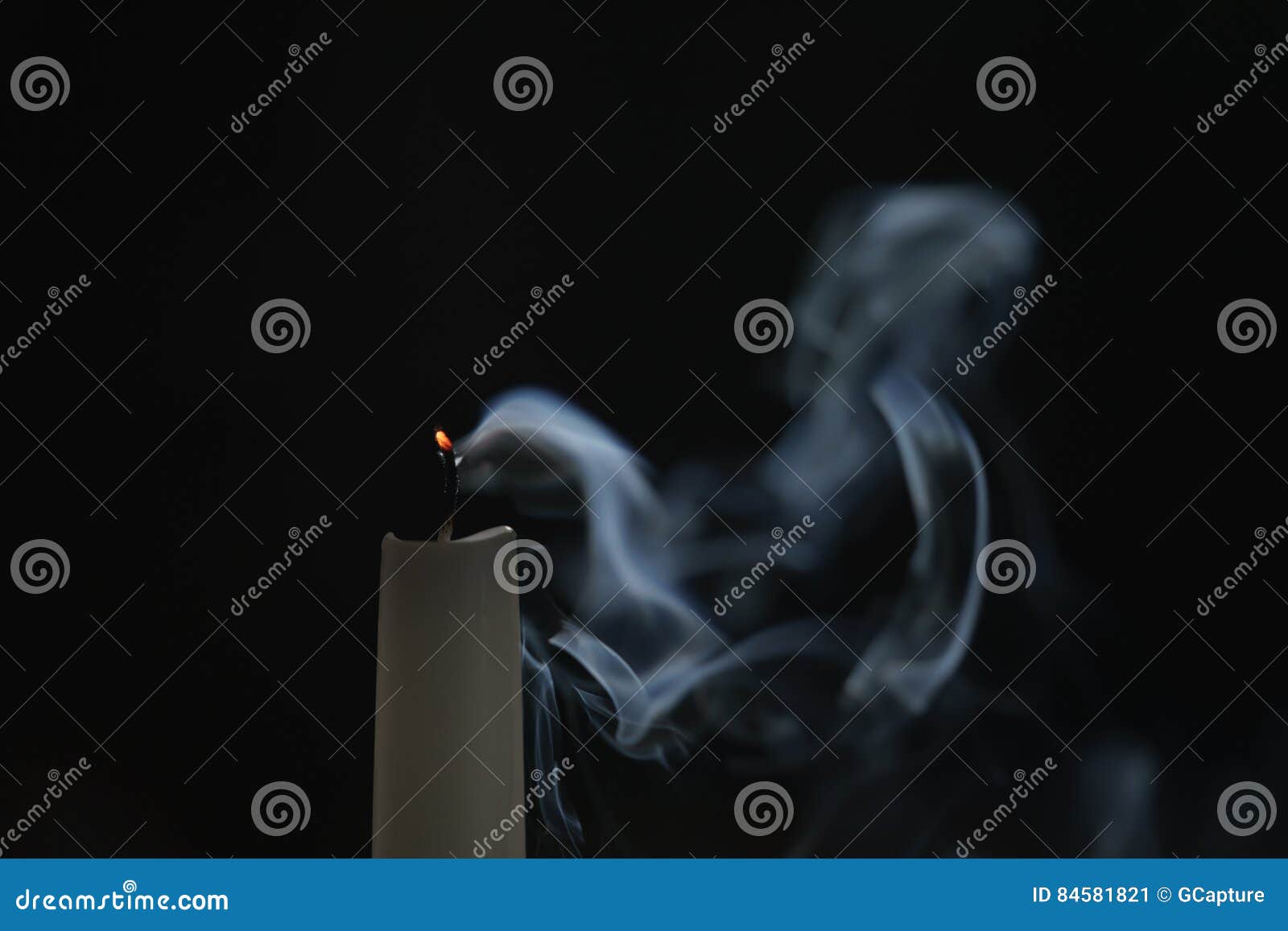 Tall Candle with Smoke Trail Stock Image Image of burning, christmas
