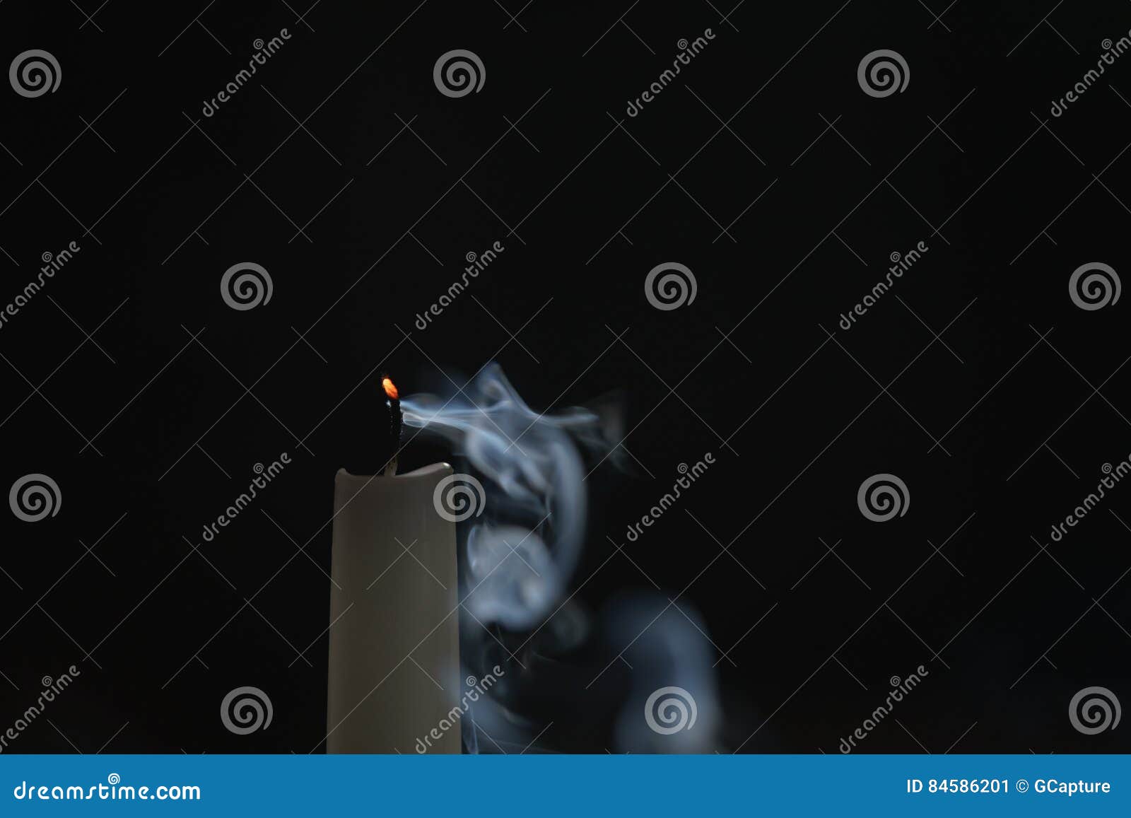 Tall Candle with Smoke Trail Stock Image Image of fire, heat 84586201
