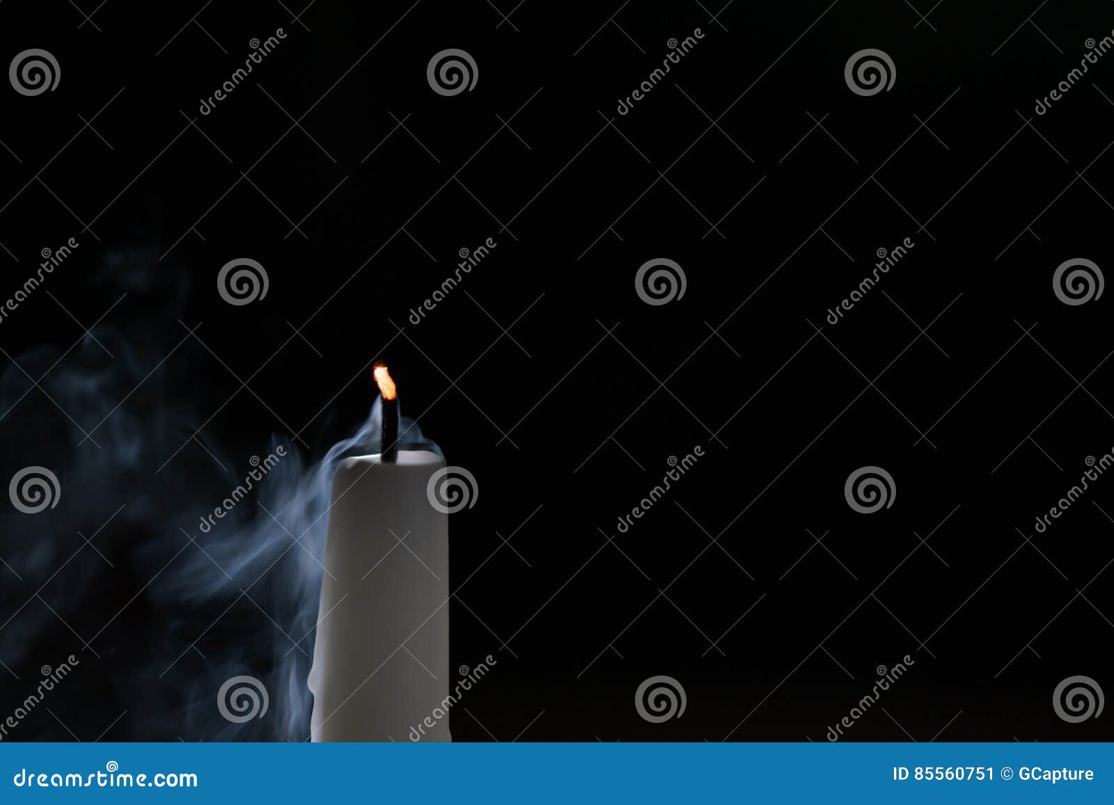 Tall Candle with Smoke Trail Stock Image Image of glow, candle 85560751