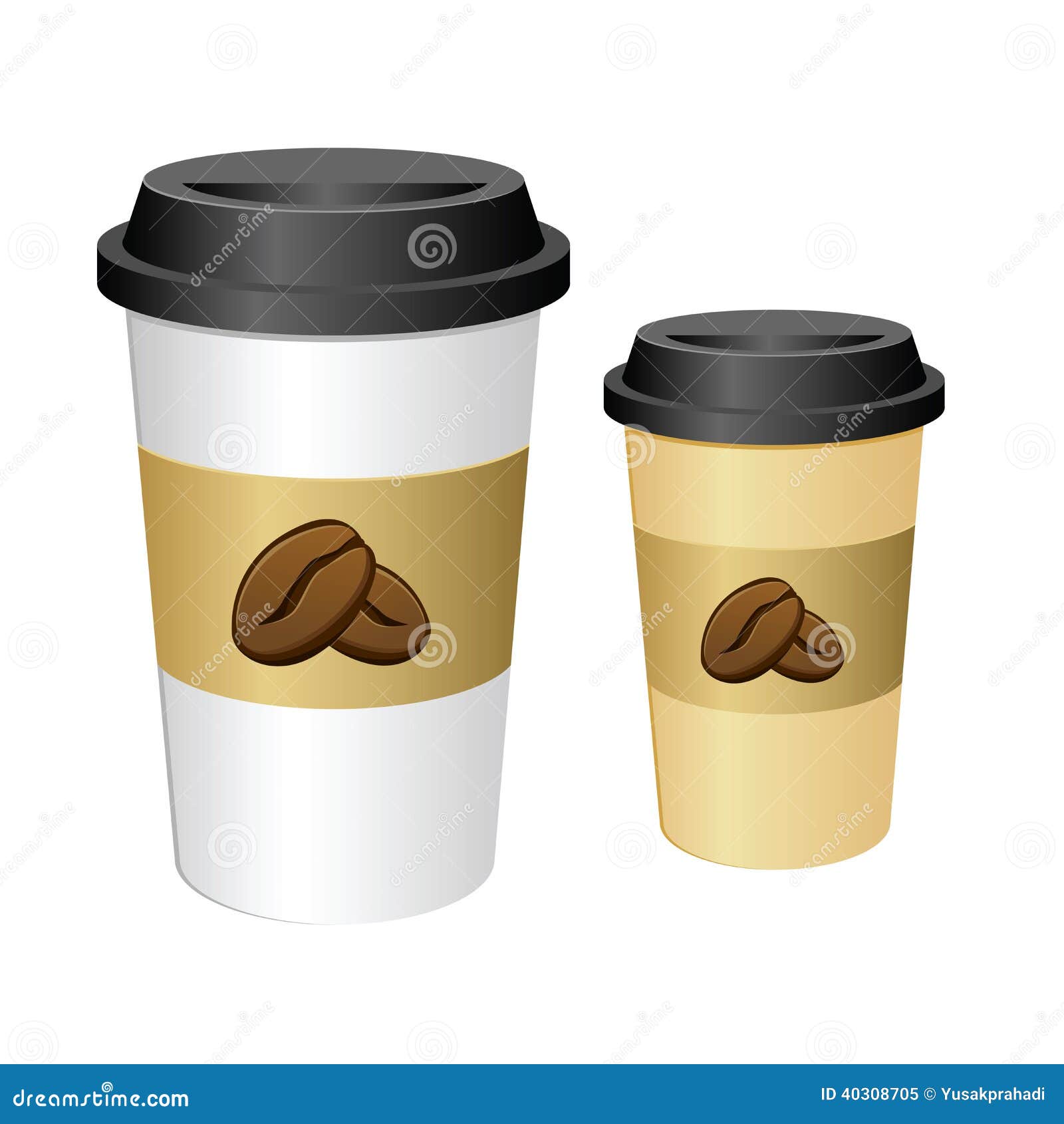 Tall Coffee Cup stock vector. Illustration of drink, plastic 40308705