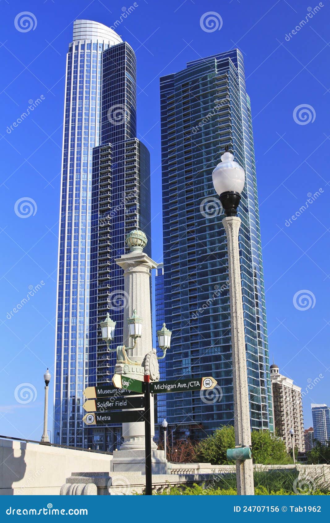 Tall Condo Buildings in Chicago Stock Photo Image of midwest