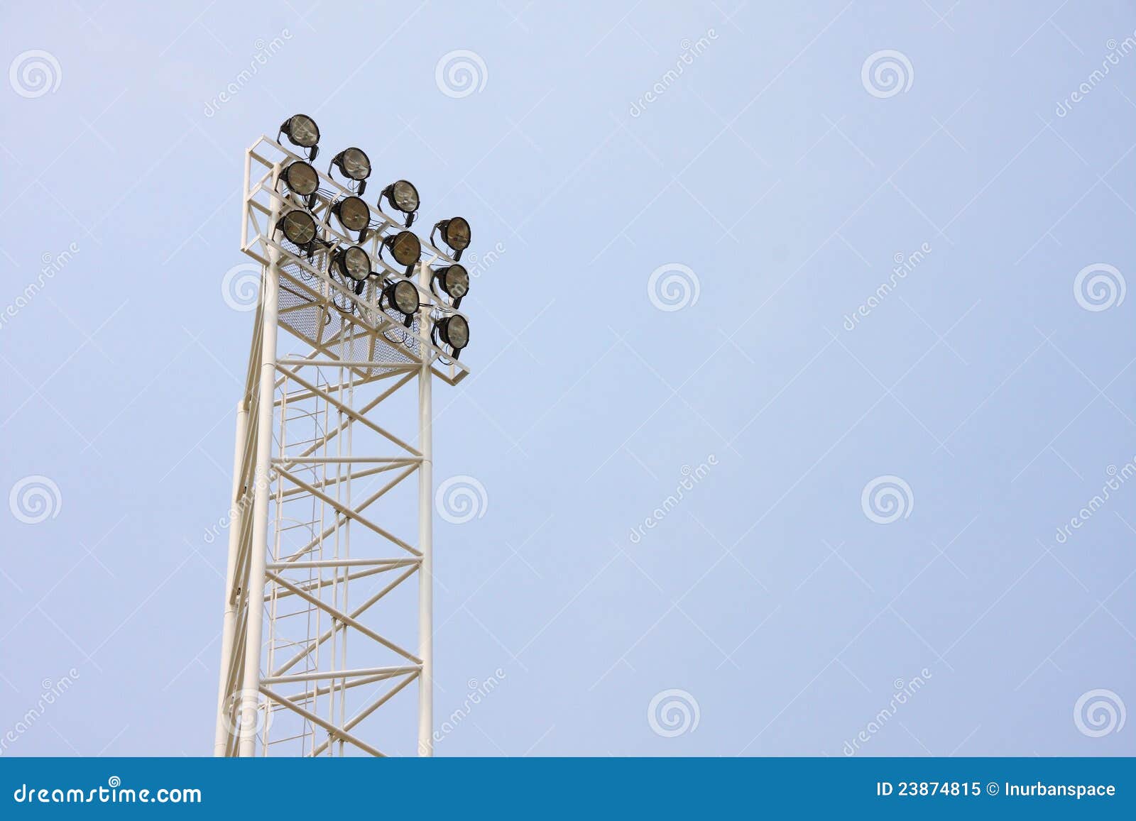 Tall lamp in stadium stock image. Image of illumination 23874815