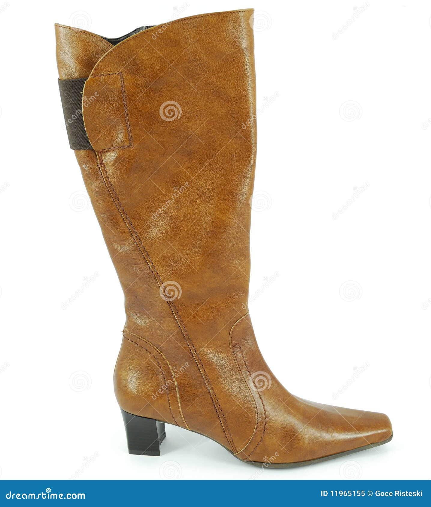 Tall leather boot stock image. Image of model, clothing 11965155