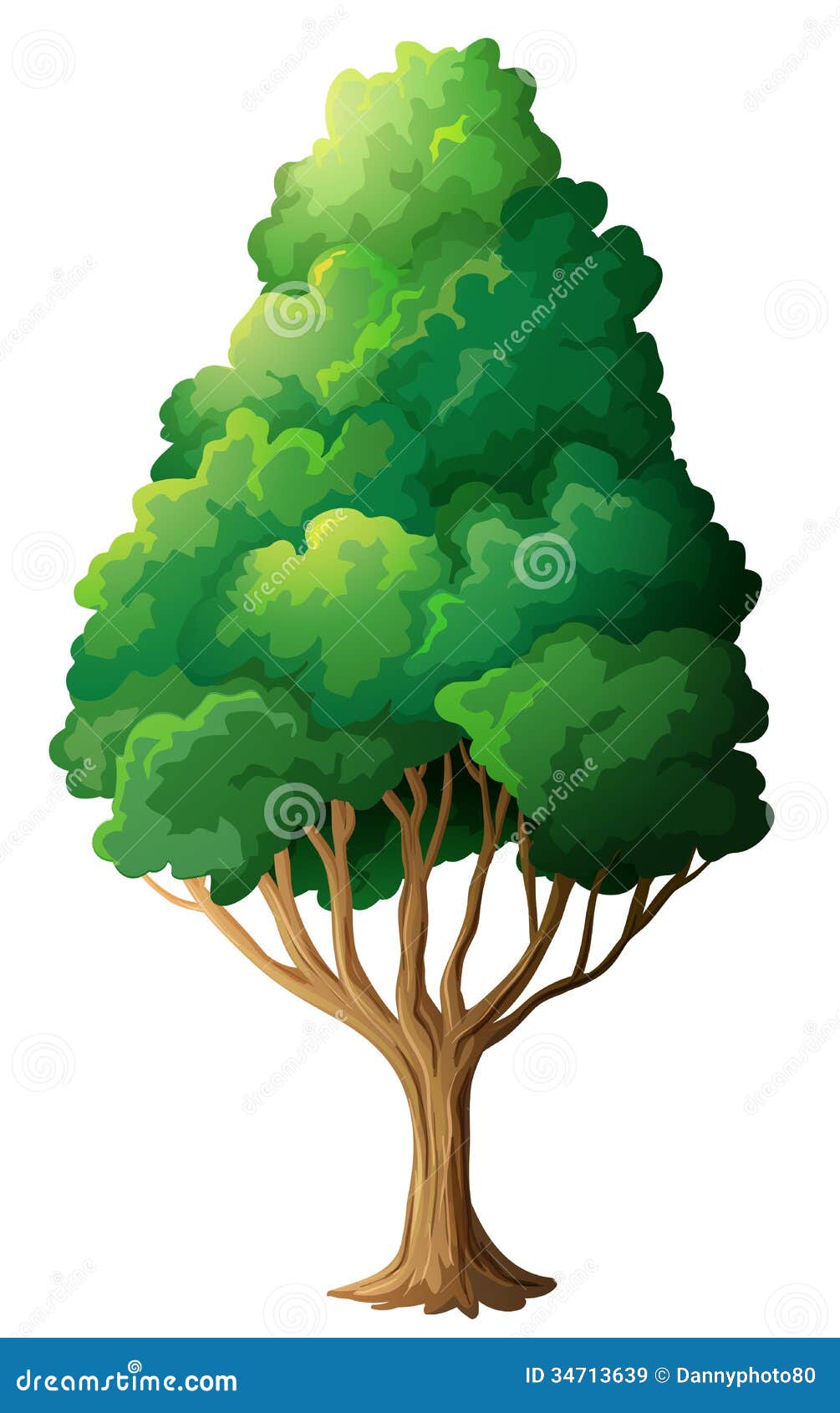 A tall old tree stock vector. Illustration of surrounding ...