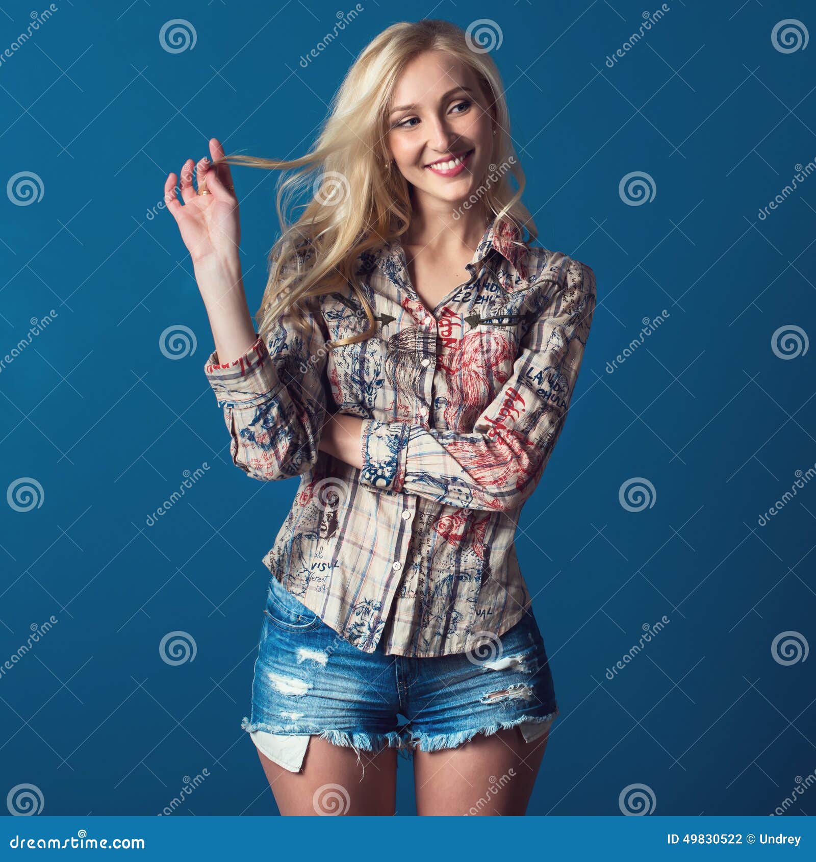 Tall Pretty Blond Girl with Adorable Smile Stock Photo - Image of ...