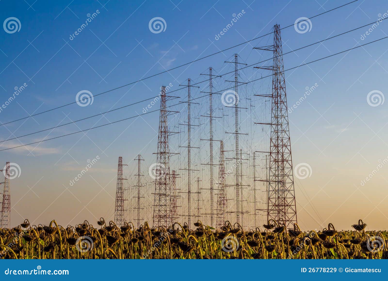 tall radio antennas