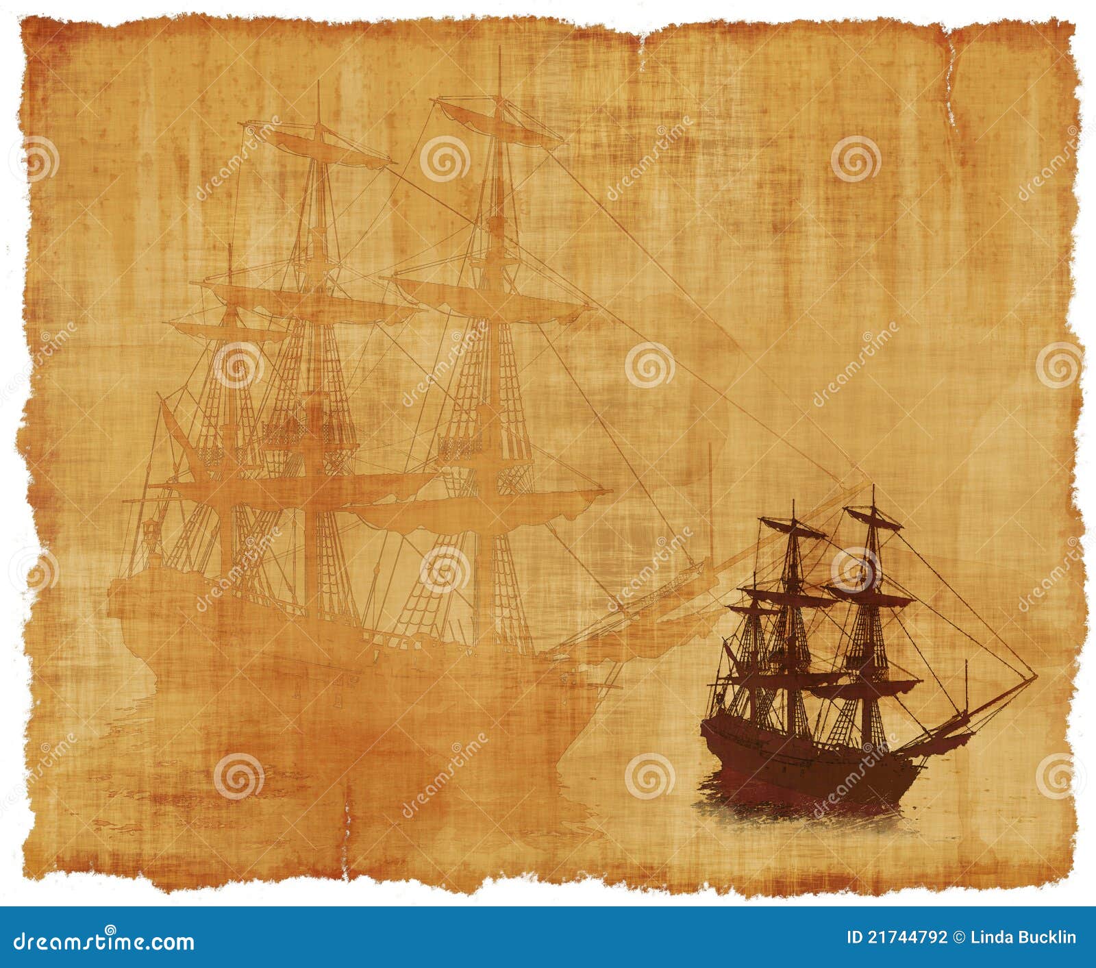 Tall Ship Parchment Stock Photography - Image: 21744792