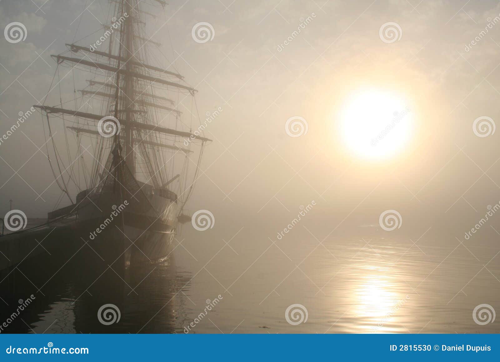 tall ship at sunrise