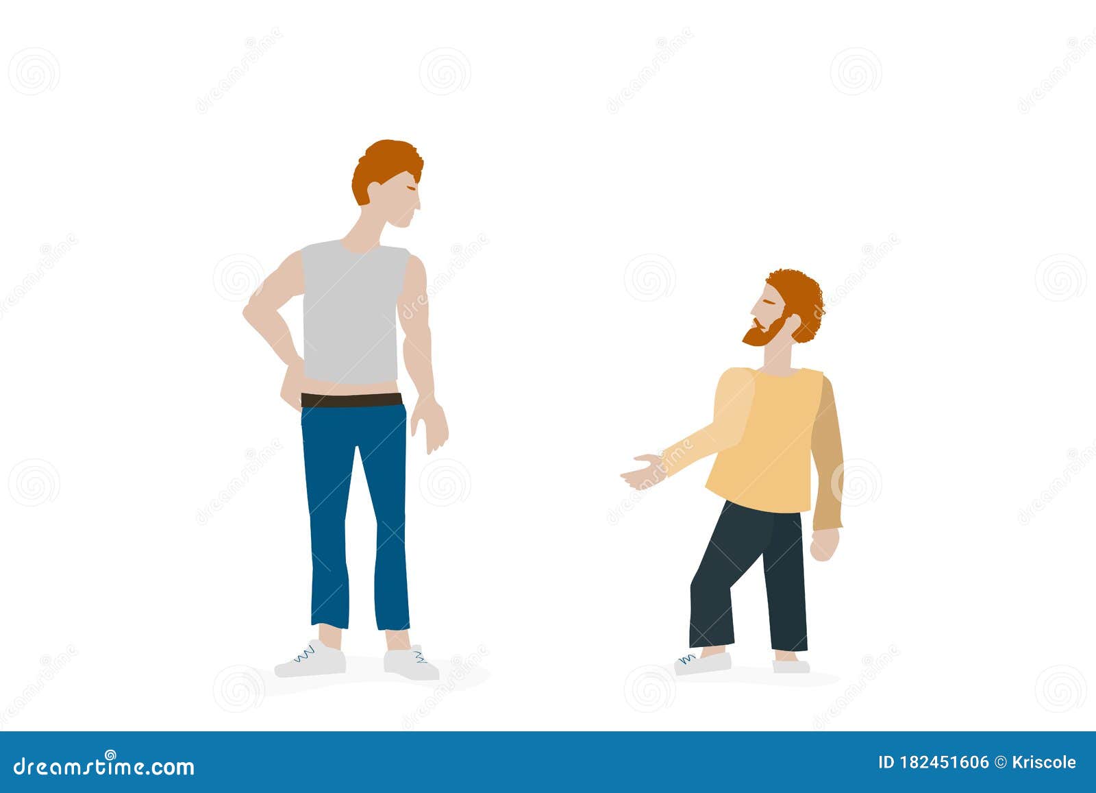 Tall and Short People, People of Different Physiques Stock Vector