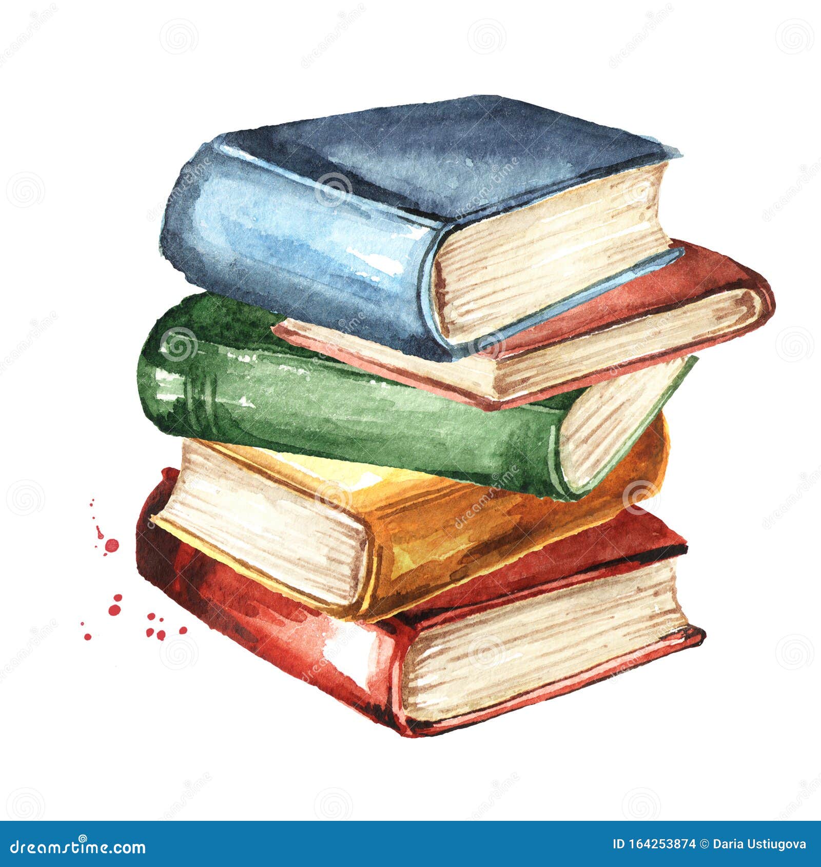 Book Stack Watercolor Stock Illustrations – 434 Book Stack Watercolor Stock Illustrations, Vectors & Clipart - Dreamstime