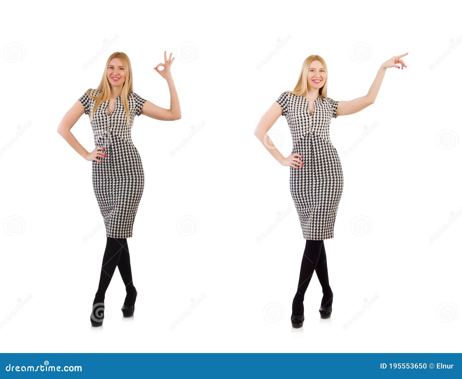 Tall Young Woman Isolated on White Stock Photo - Image of collage ...