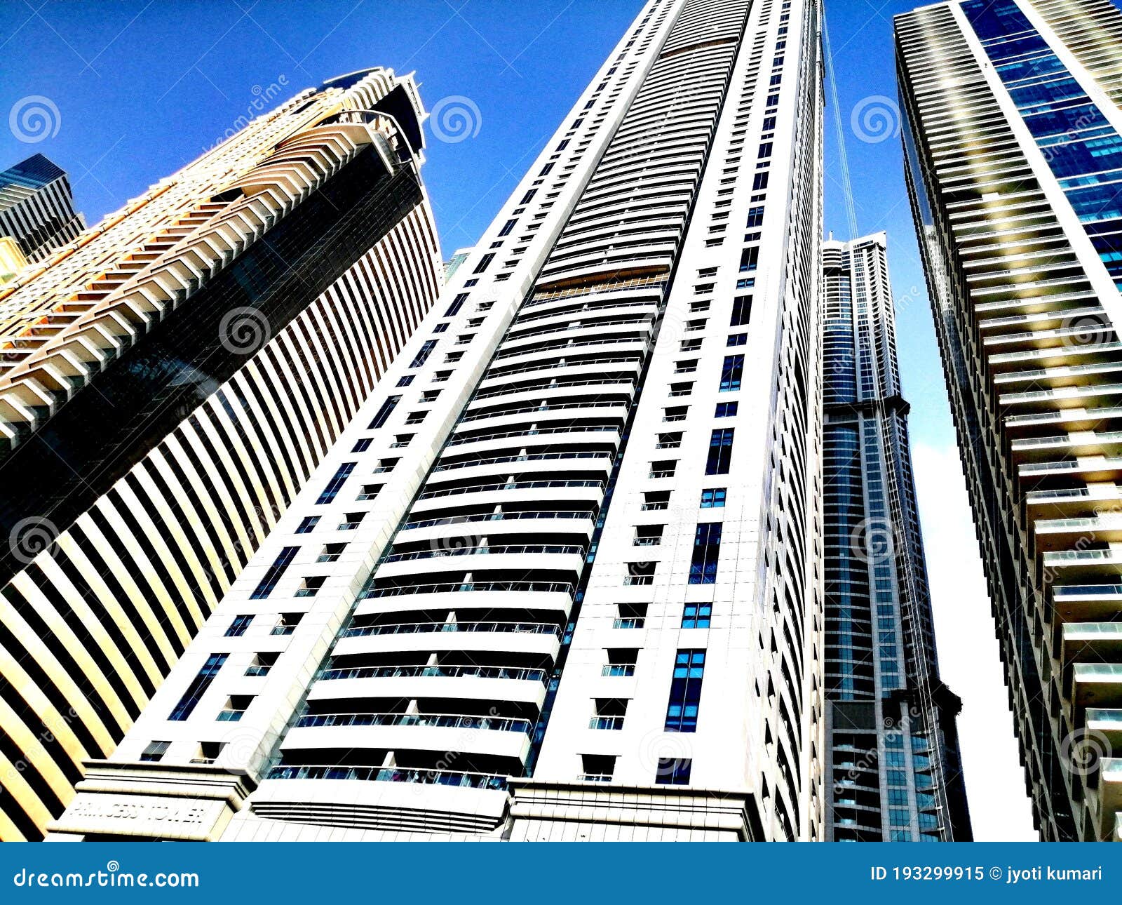 Tallest Building of the World, Dubai Marina, Highest Tower. Stock Image