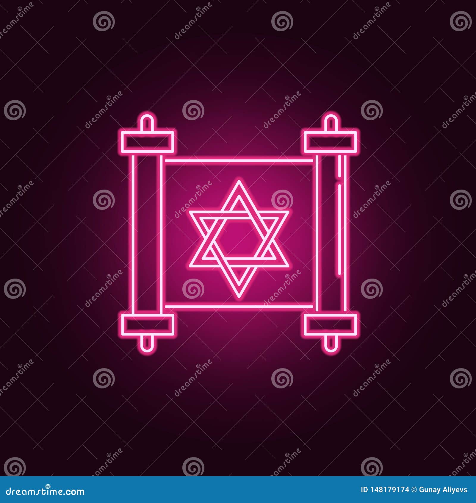 talmud neon icon. s of religion set. simple icon for websites, web , mobile app, info graphics