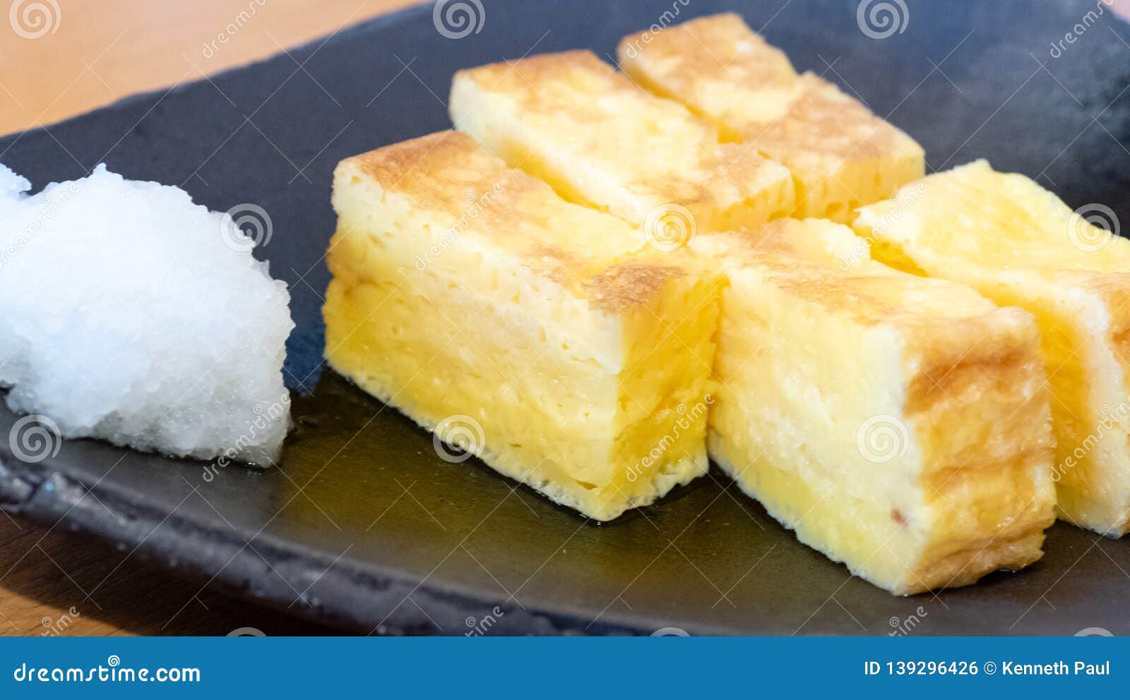 Tamagoyaki Japanese Rolled Egg Roll Stock Photo Image of food, rolled