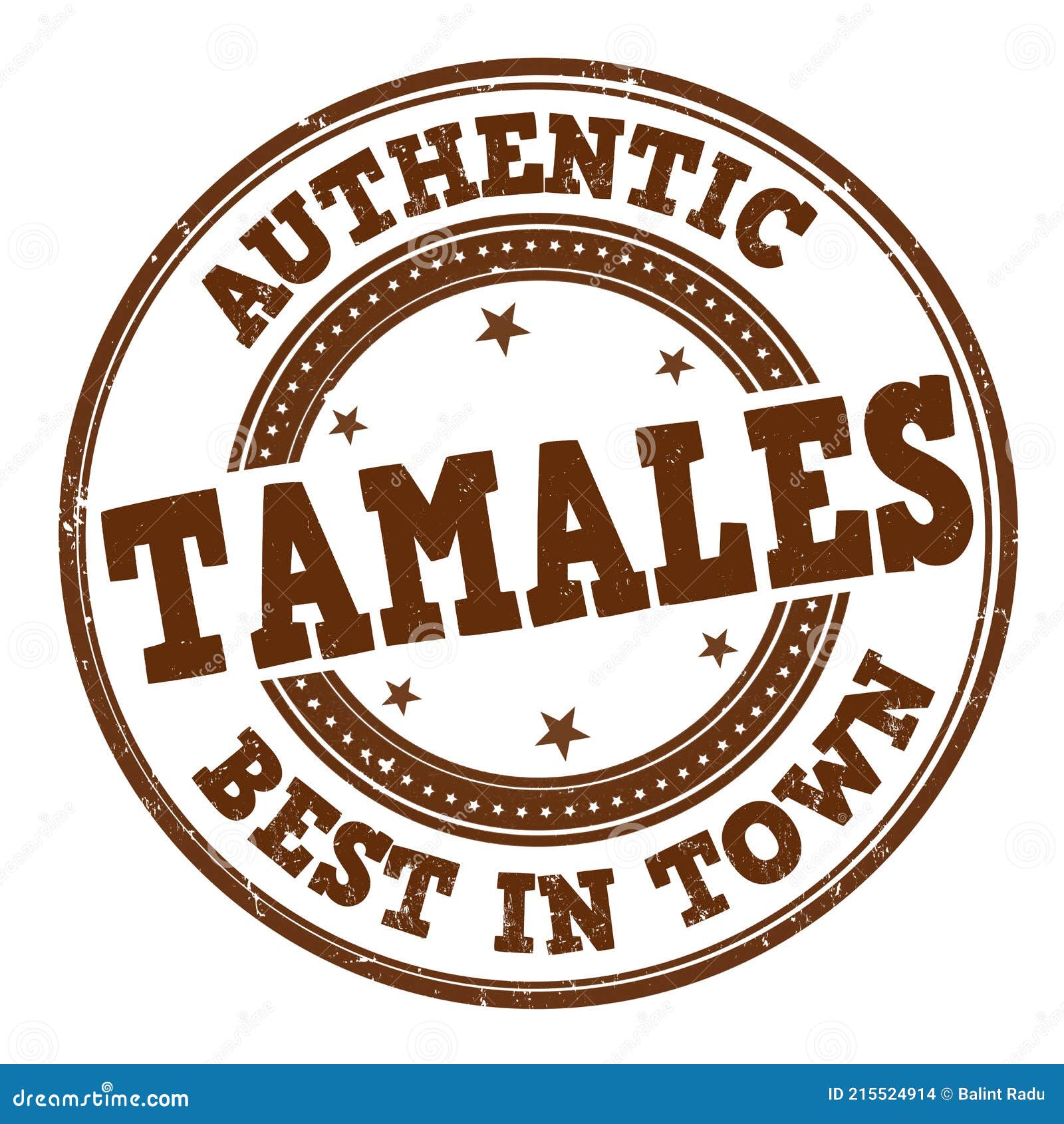 tamales grunge rubber stamp