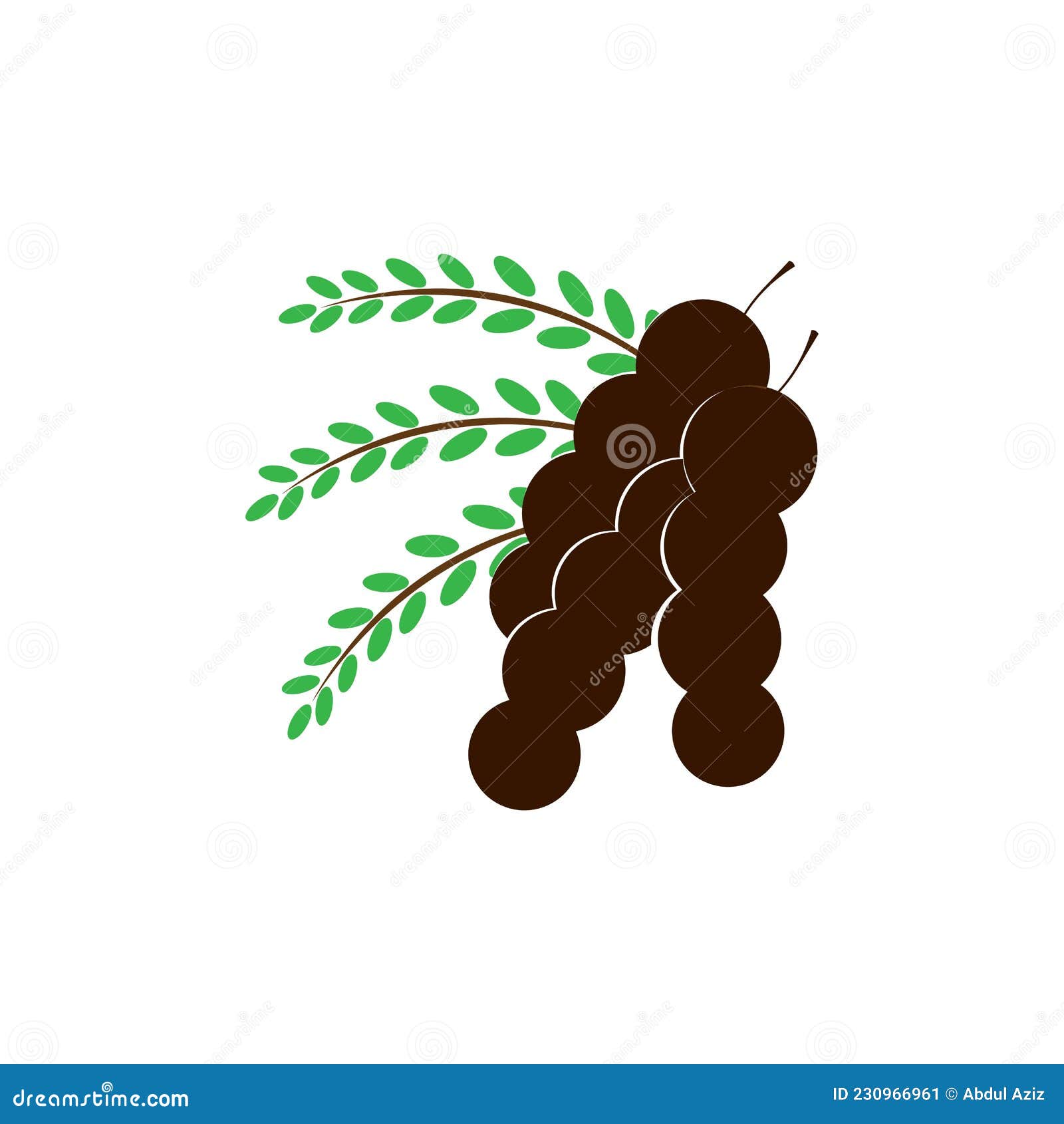 Tamarind icon logo vector stock vector. Illustration of fruit 230966961