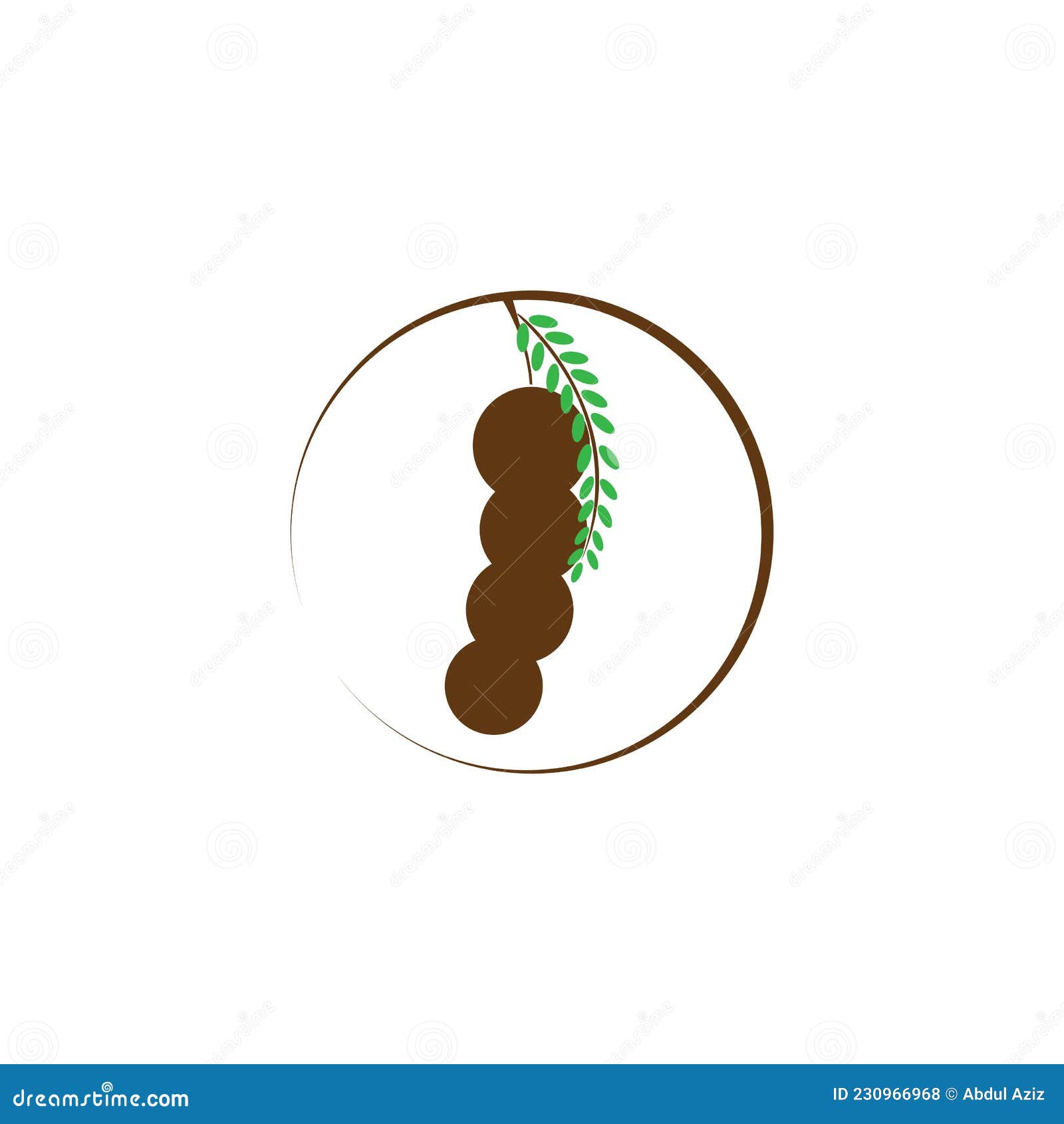Tamarind icon logo vector stock vector. Illustration of fruit 230966968