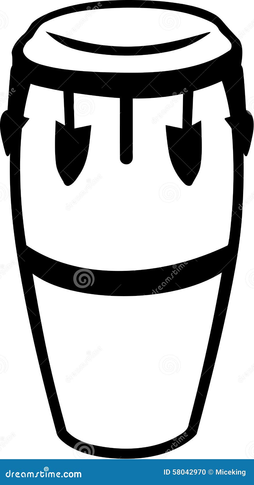 Tambor del Conga ilustración del vector. Ilustración de vector 58042970