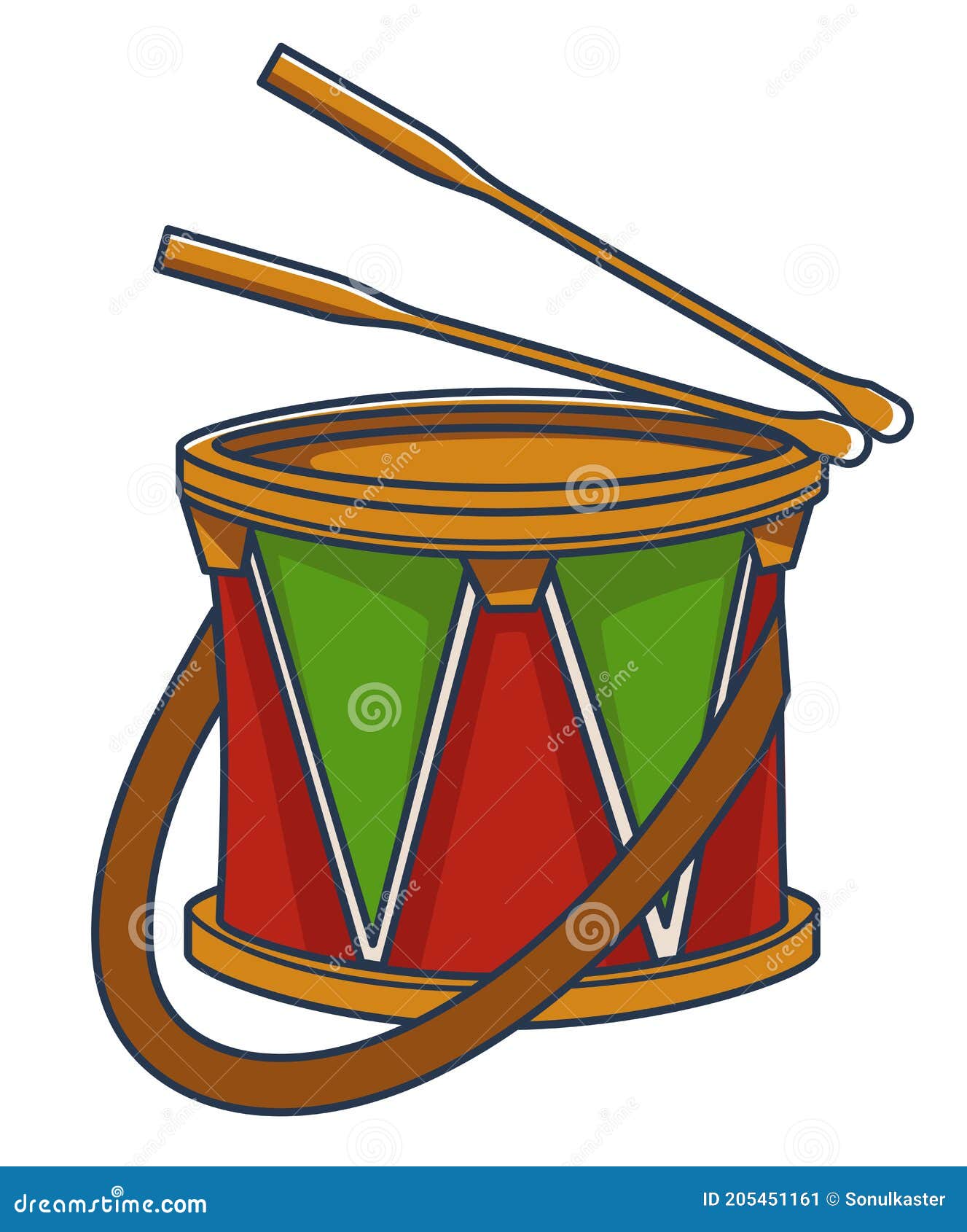 Rockmusic Tambor de Madera Instrumento Musical ROCKSTAR TGC para niños madera con Dibujos animales Correa y Palillos 