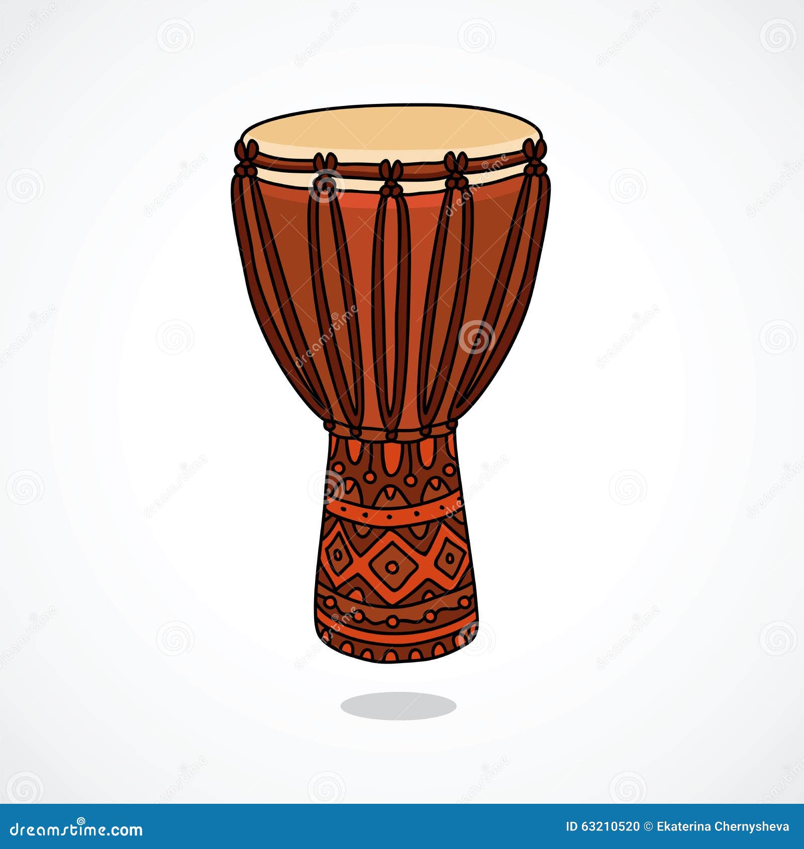 Tambor étnico Ilustración Del Vector Ilustración del Vector