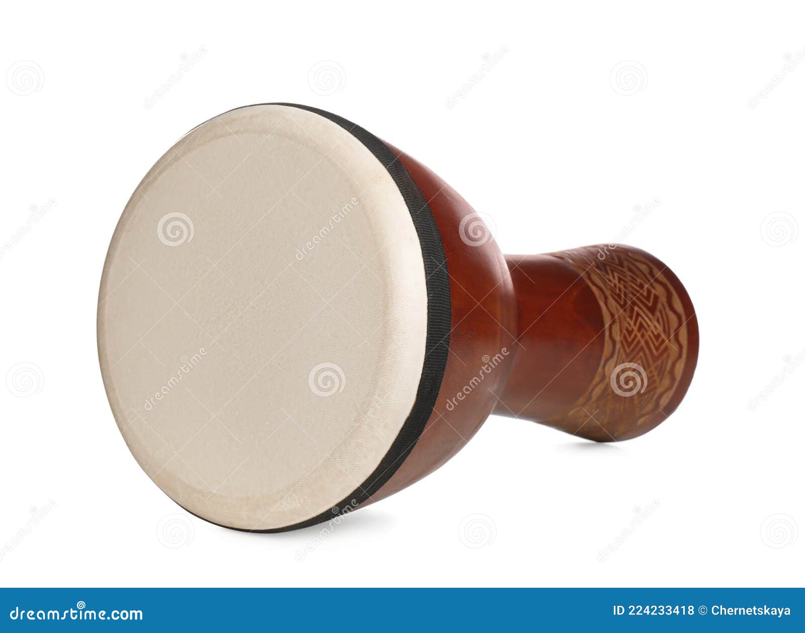 Tambour à Main Vintage Blanc. Instrument De Musique à Percussion
