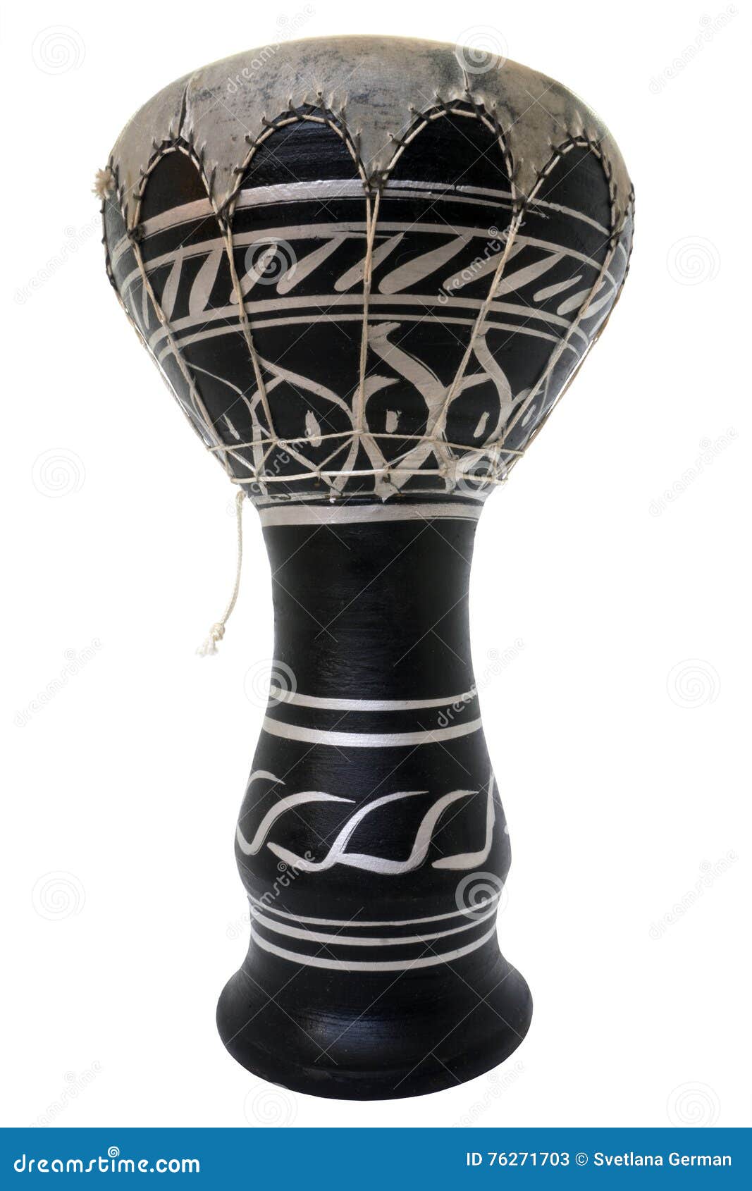 Tambour Musical Traditionnel De Djembe D'instument Image stock Image