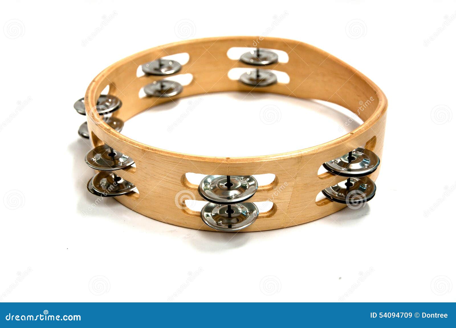 Tambourine isolated stock image. Image of metal, disks 54094709