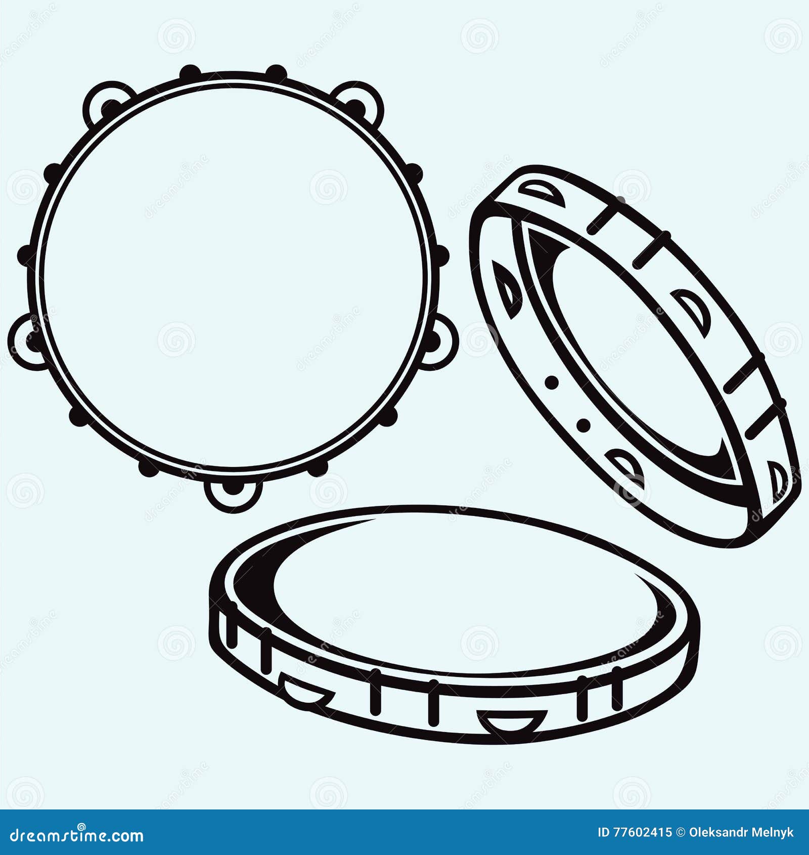 Tambourine with Nobody Holding Stock Vector Illustration of