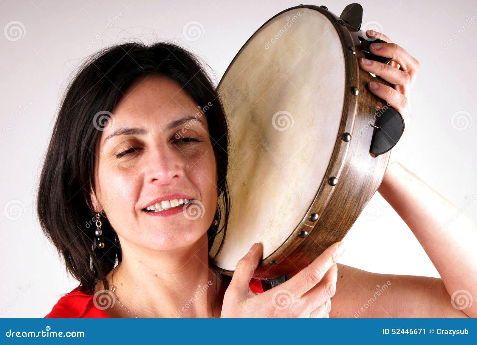 Tambourine stock image. Image of person, dress, dancer 52446671