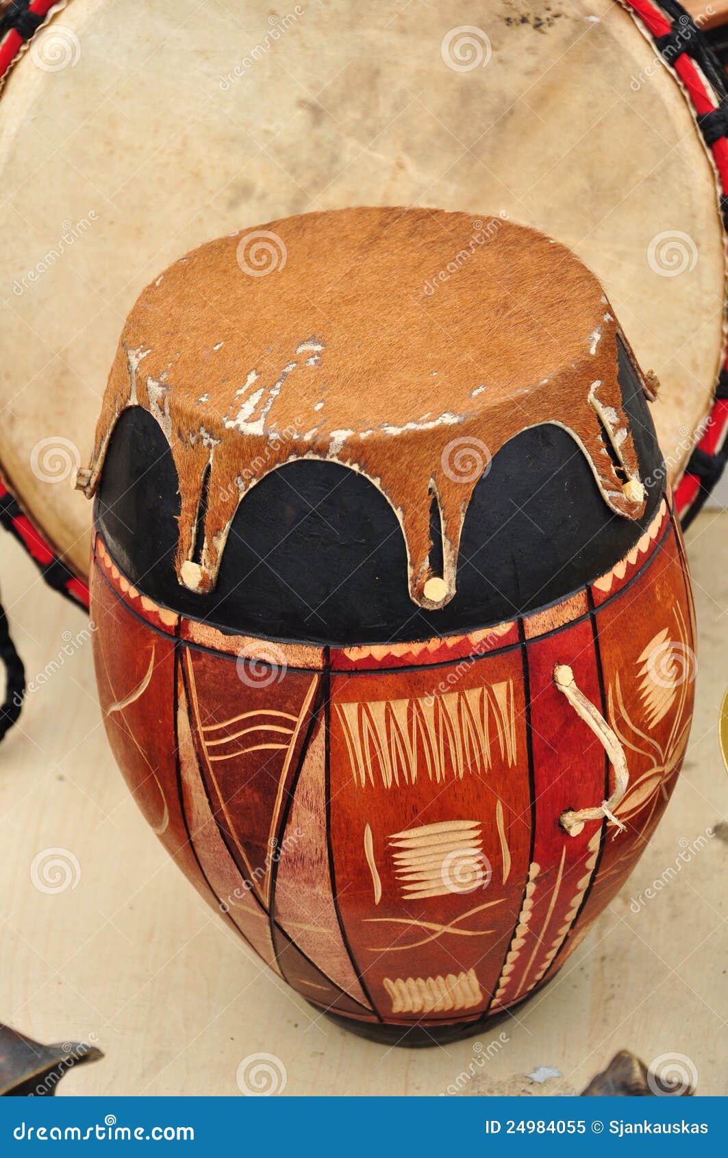 Tamburo Indiano Tradizionale Immagine Stock Immagine di cuoio