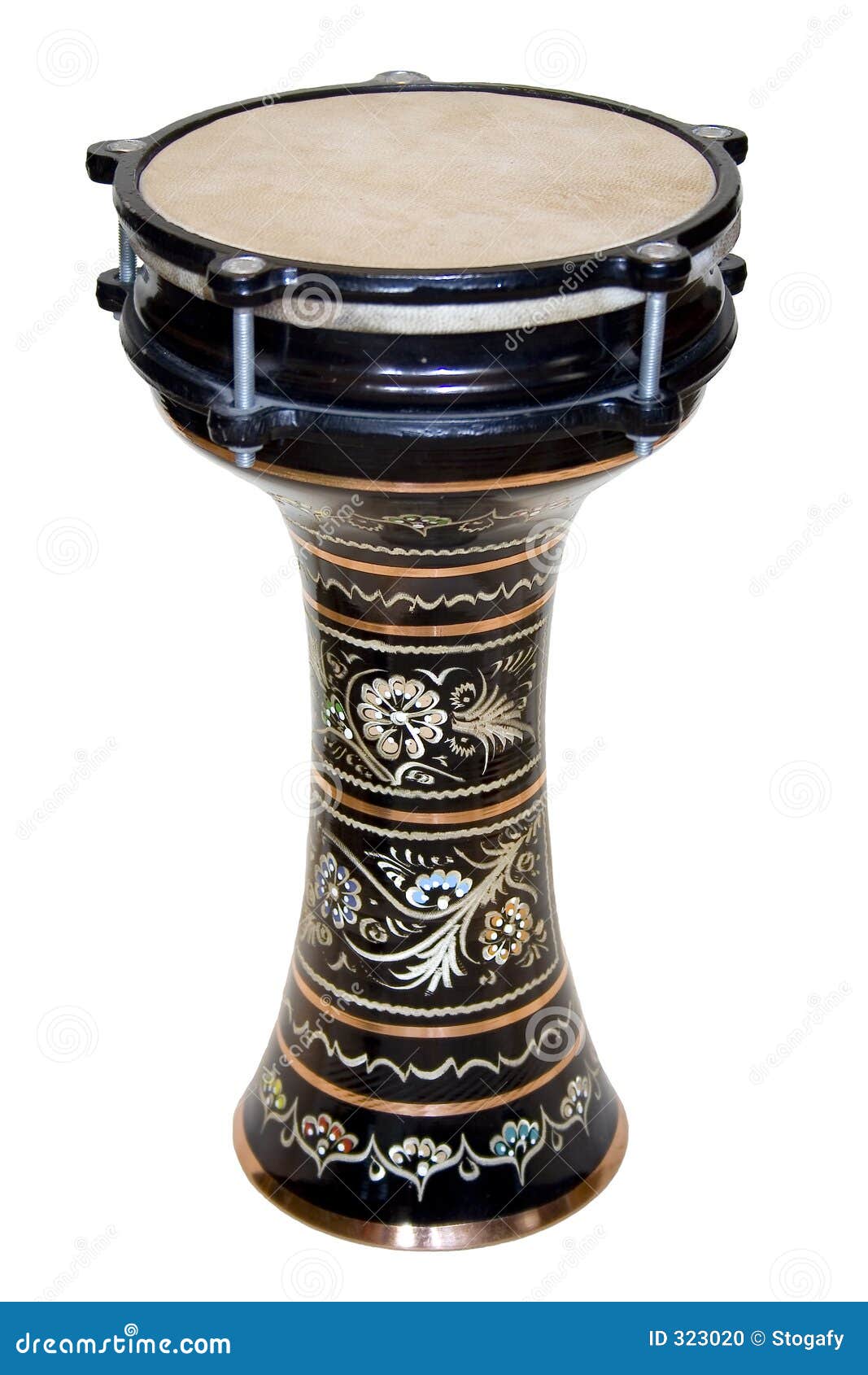 Tamburo turco fotografia stock. Immagine di cuoio, artigianato 323020