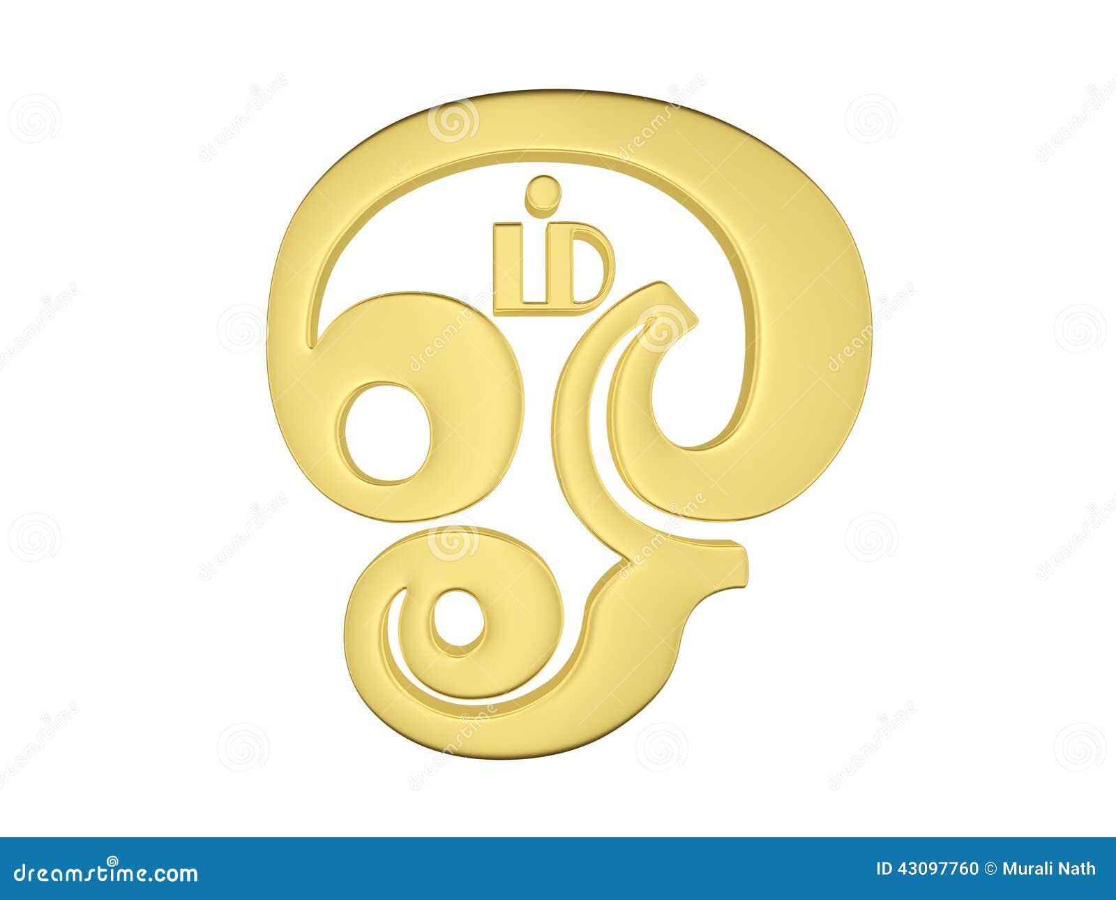 Tamil Om Symbol stock illustration. Illustration of meditation 43097760