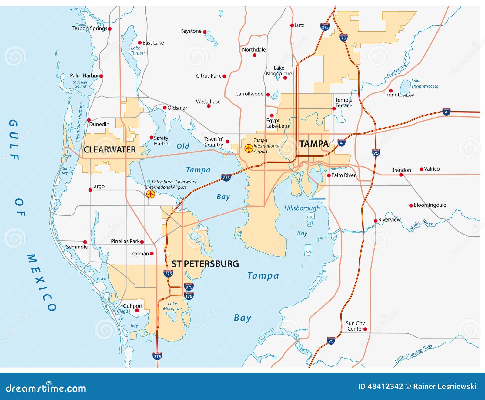 Map Of Tampa Bay Area Florida 2018