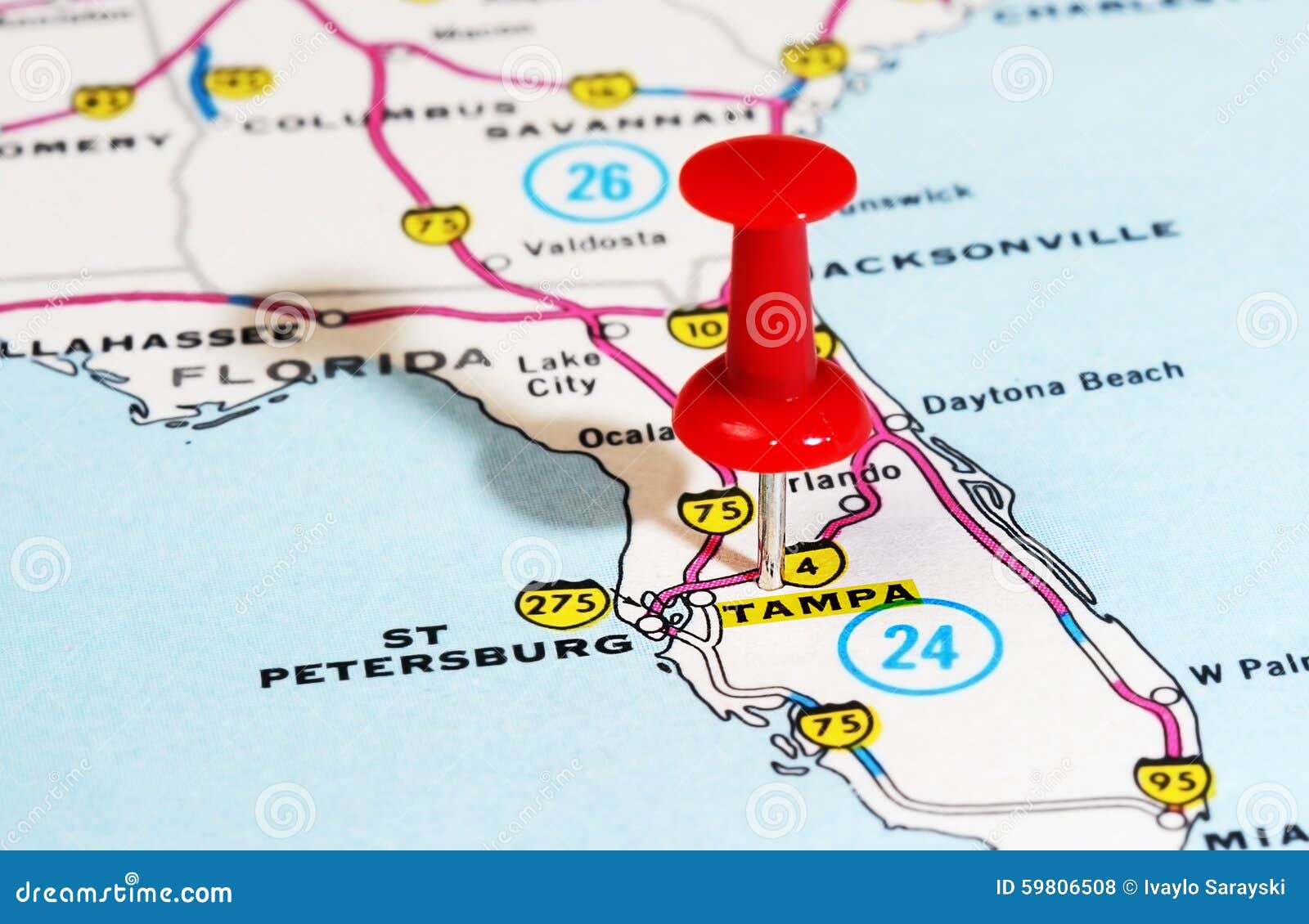 tampa florida usa map