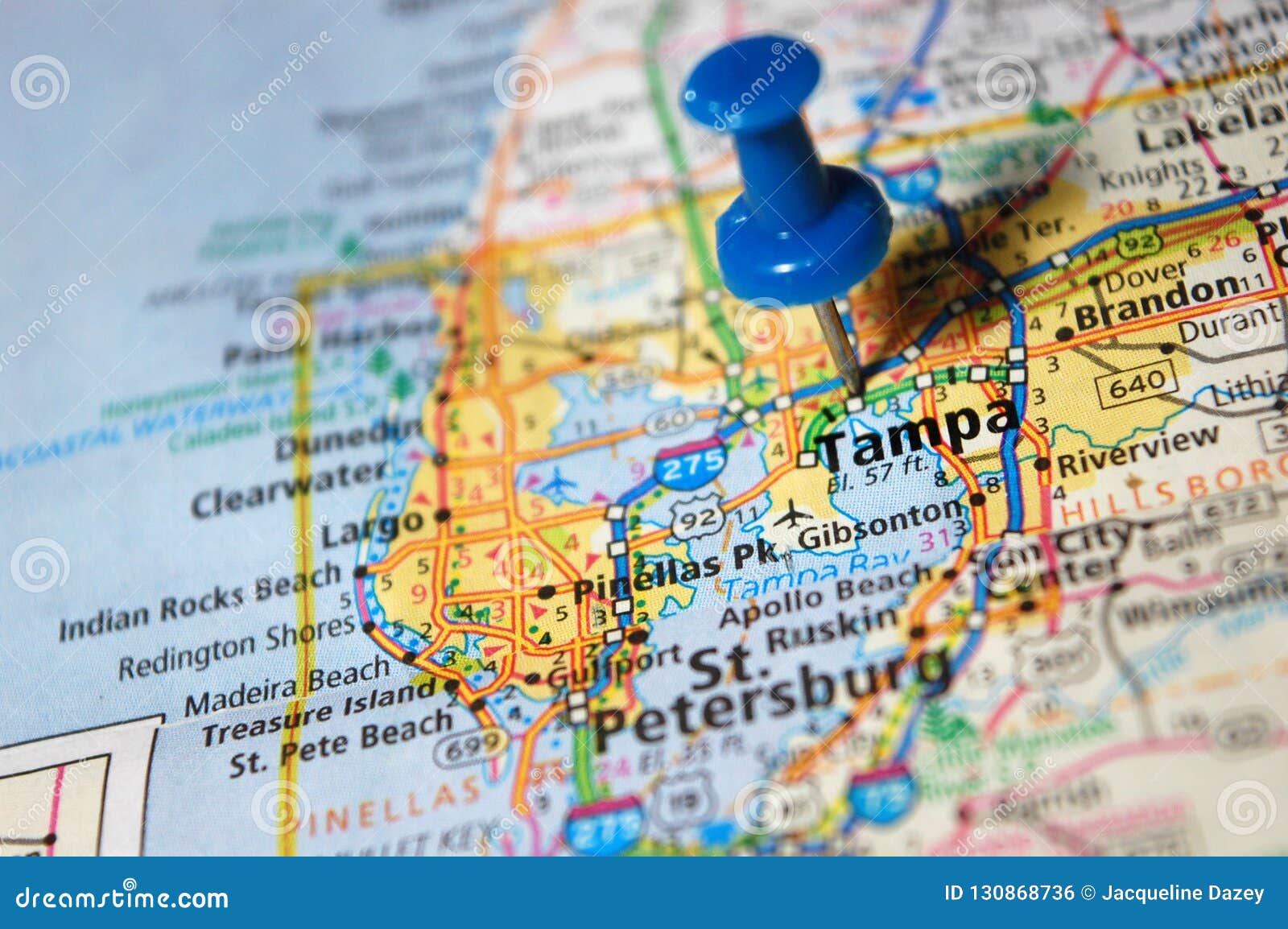 Tampa florydy zdjęcie editorial. Obraz złożonej z mapa - 130868736