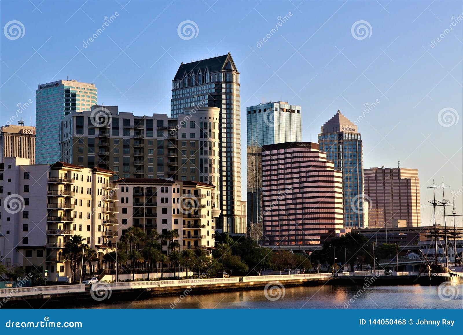 Tampa skyline at sunrise stock photo. Image of tampa 144050468