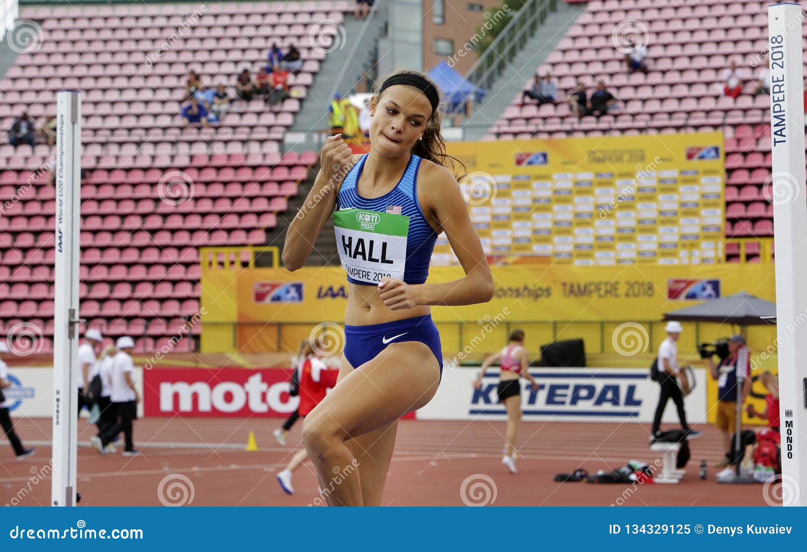 TAMPERE, FINLAND, July 12 ANNA HALL USA, American Track and Field