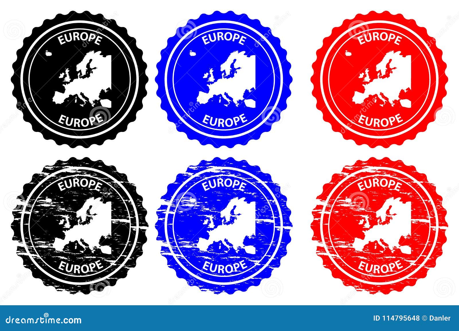 Tampon En Caoutchouc De L'Europe Illustration de Vecteur Illustration