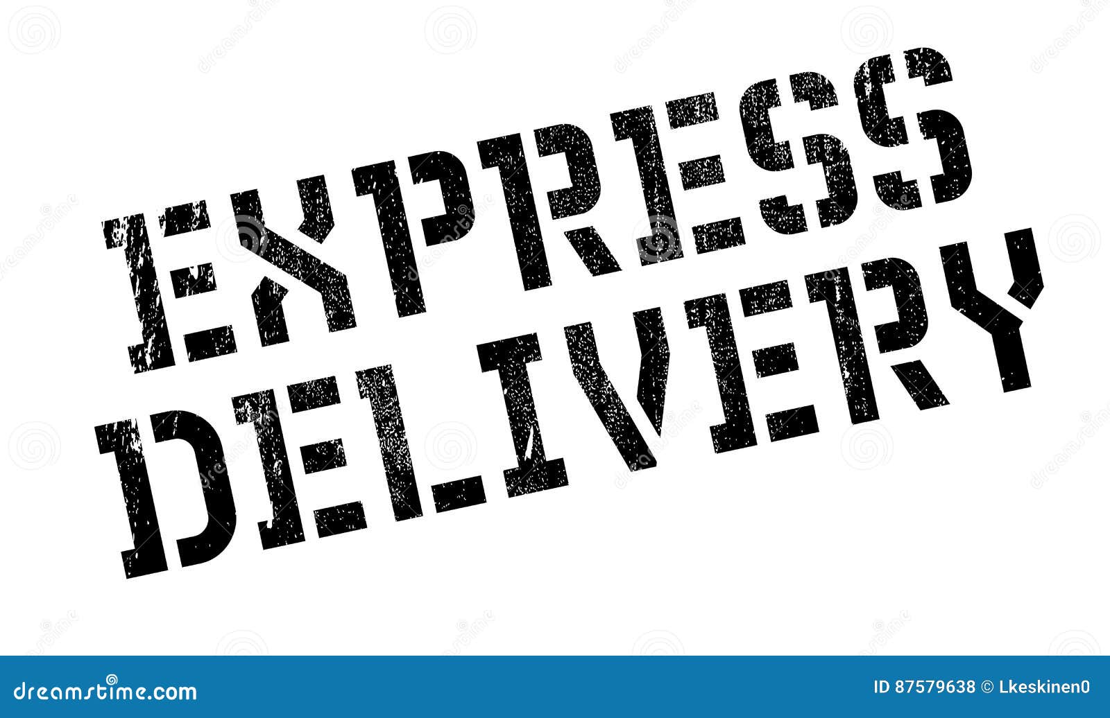 Tampon En Caoutchouc De La Livraison Express Illustration de Vecteur