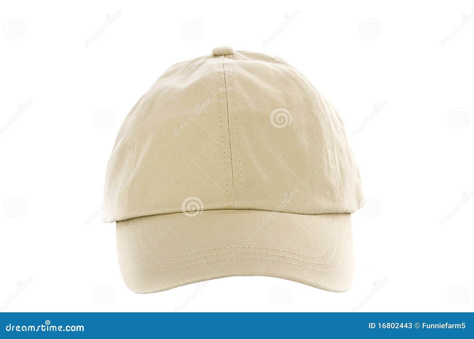 Tan Baseball Cap Isolated On White Stock Image - Image of nobody, side ...