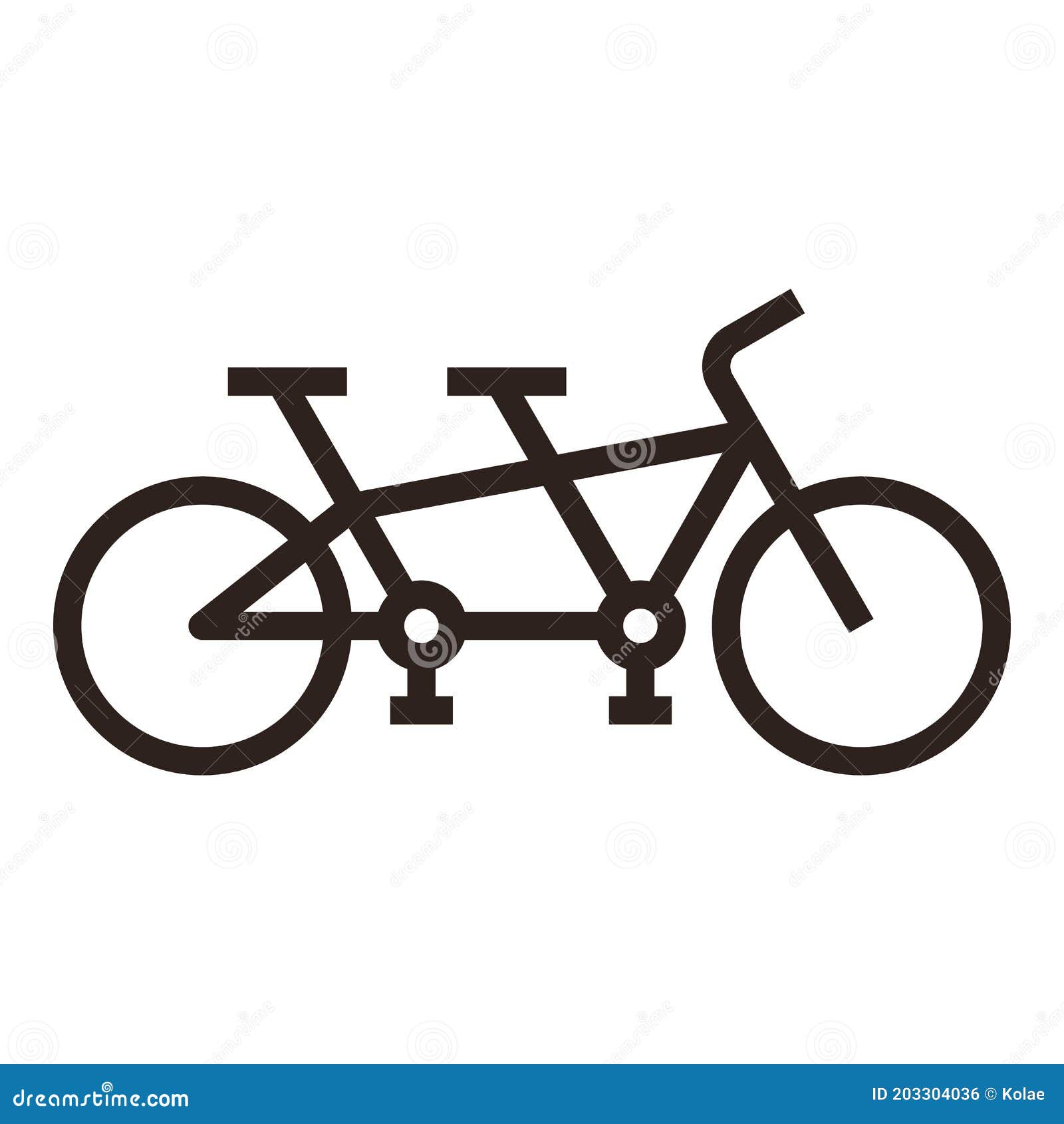 Tandem Bike Icon Vector Illustration Stock Vector Illustration of